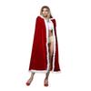 Polyester Autumn Winter Plush Adult Xmas Cape Cosplay Costume Women Hooded Ponchos Christmas Cloak