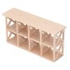 1: 12 Scale Dollhouse Wood Storage Rack Dollhouse Miniature Display Bookshelf for Dining Room