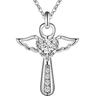 Lovely Charms Wedding 925 Stamp Silver Women Necklace Cross Jewelry Lady Stone Crystal Fashion Cute Pendant Necklace