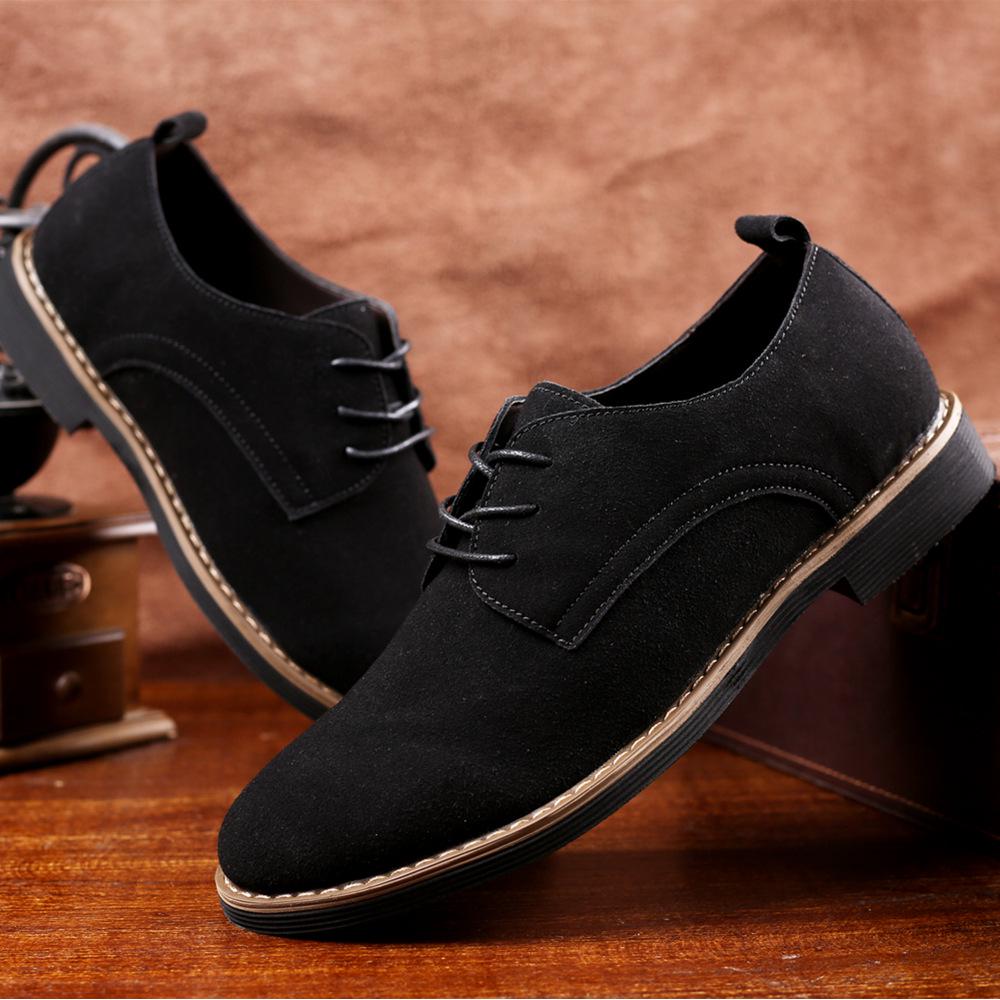 Fashion Male Suede Leather Classic Brogue Formal Shoes Men Dress Shoes Male Wedding Office Business Shoes 2024 Dfr4