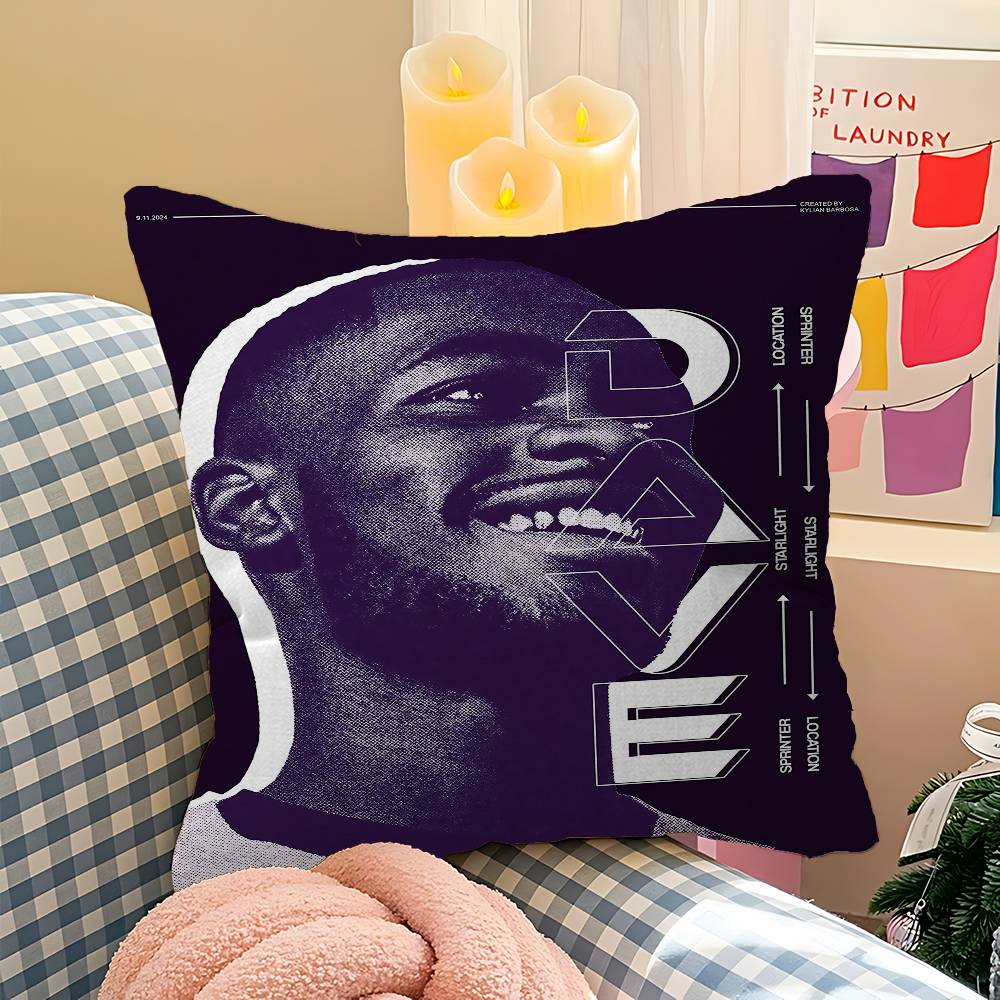 Поп-хип-хоп рэпер Дейв Подушка Аниме-подушка Подушка для изголовья дивана-кровати Чехол для подушки 45x45 см Мода