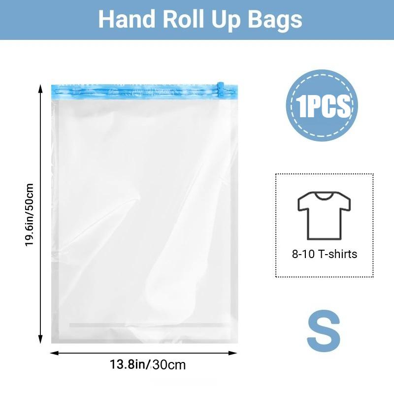 Сворачивающиеся компрессионные мешки Многоразовые вакуумные мешки для хранения для органайзера для путешествий Экономия места в чемодане Насос не требуется