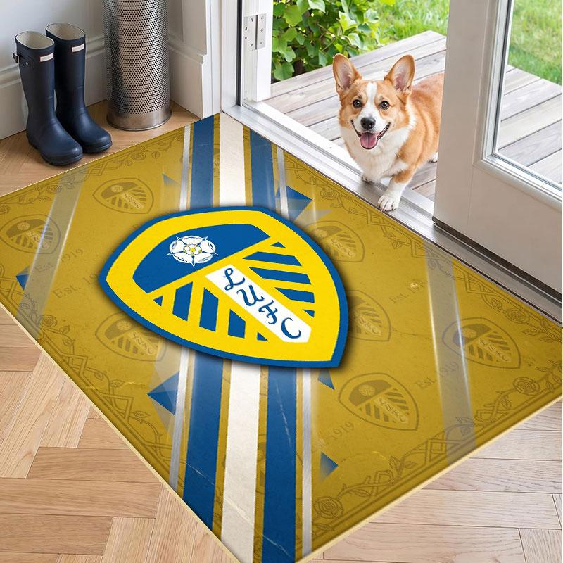 Soft Floor Carpet Leeds United Pattern Area Rug Decorative Mat For Home Room Decoration