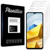 Защитная пленка - Phonillico® - Xiaomi Poco M5 4G - Набор из 4 штук - Закаленное стекло - Устойчив к царапинам