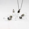 With Chain Glass Bottle Necklace Transparent Glass Perfume Vial Pendant Portable Wishing Bottle