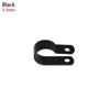 100Pcs Plastic R-Type Clip Cable Clamp P Clips Black Nylon Fasteners Cable Mounting Fix Hardware Wiring Hose Fasteners