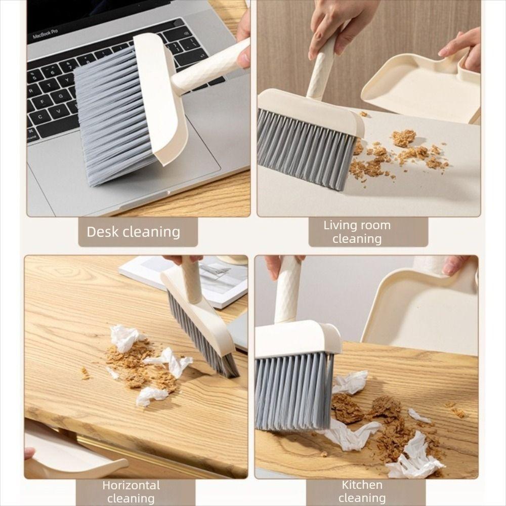 Plastic Desktop Mini Broom Mini Handheld Sweeping Brush Portable Dustpan Set Household Tool