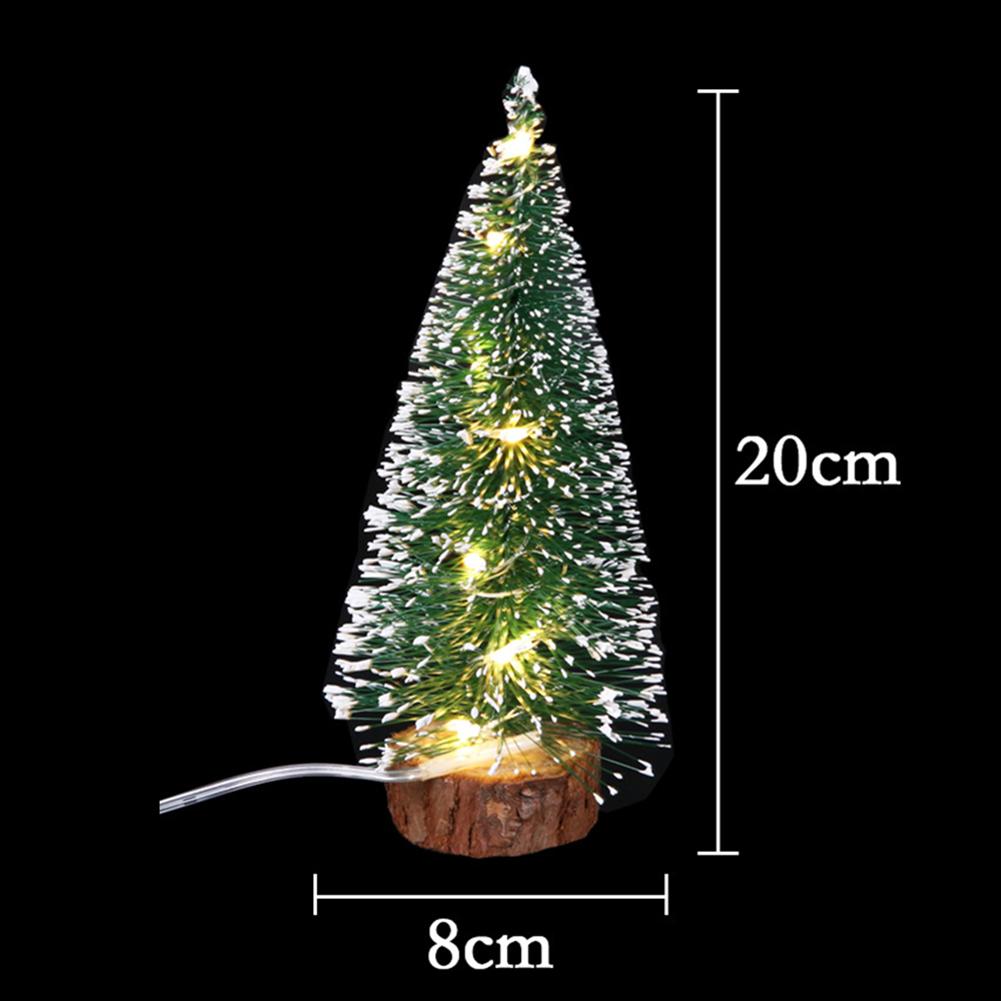 Led Mini Christmas Tree 15cm 20cm 25cm 30cm Warm Light Colorful Light Decorative Ornament For Home