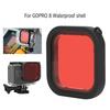 Фильтр для дайвинг-объектива ABS с тросом для экшн-камеры GoPro 8, водонепроницаемый, Shellred