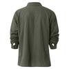 2026 Spring/Summer Long-Sleeved V-Neck Loose Button-Up Shirt for Men