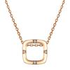 Ожерелье Kinel с квадратной подвеской из розового золота