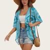 Women's Chiffon Beach Kimono Cover-up with Sun Protection