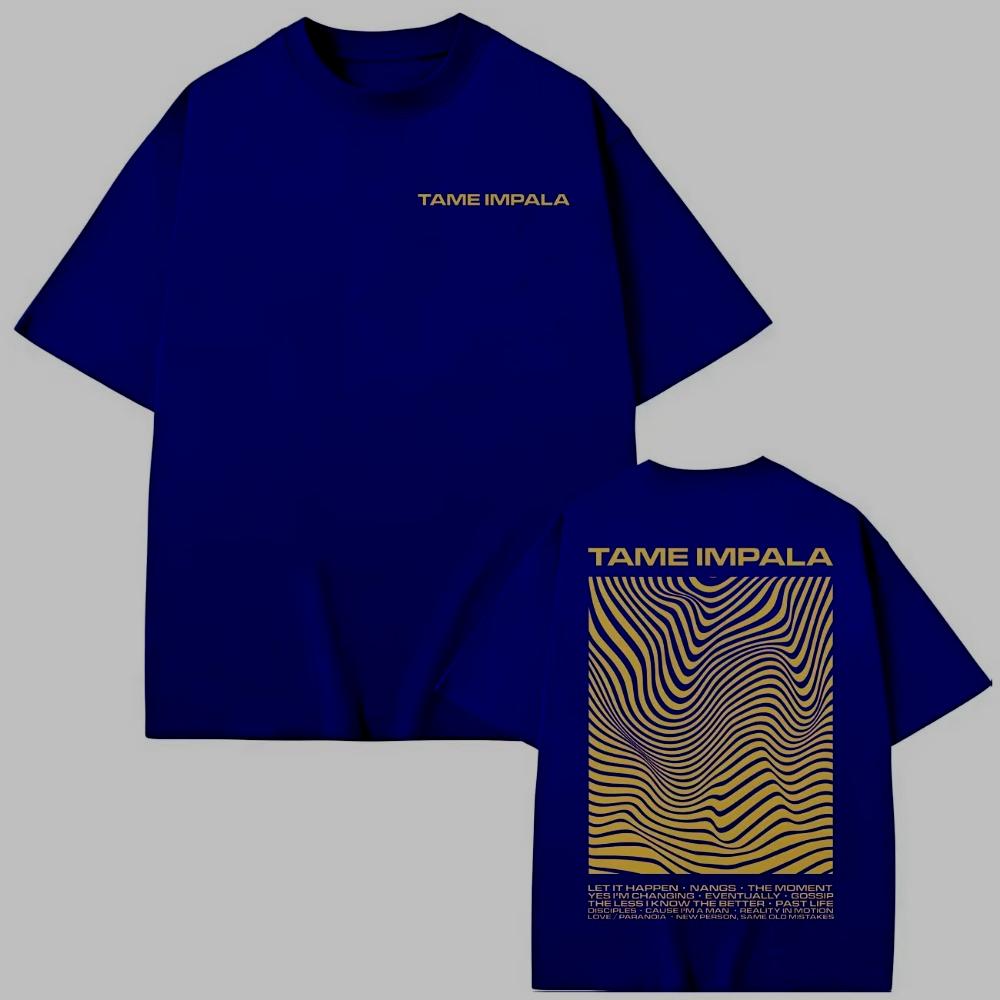 Рок-группа Tame Impala Мерч Футболки Высокое Качество Модные Оверсайз Футболки Мужские Женские Повседневные Хлопковые Футболки с Коротким Рукавом