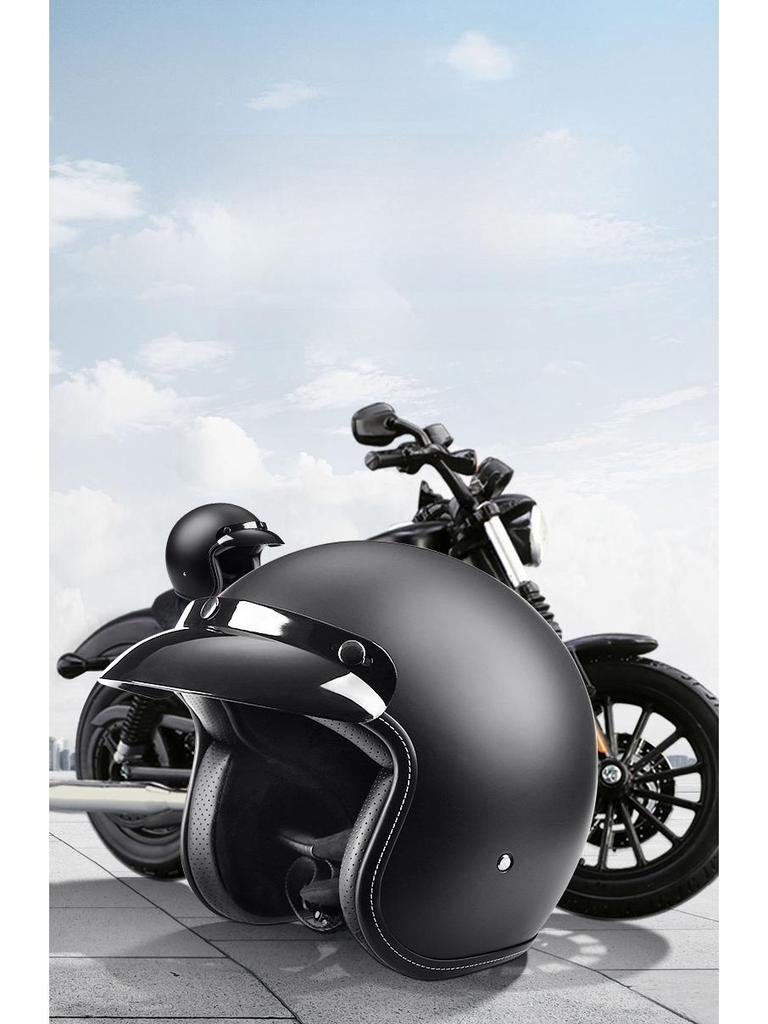 Vintage 701 Half Helmet for Harley & Electric Motorcycles