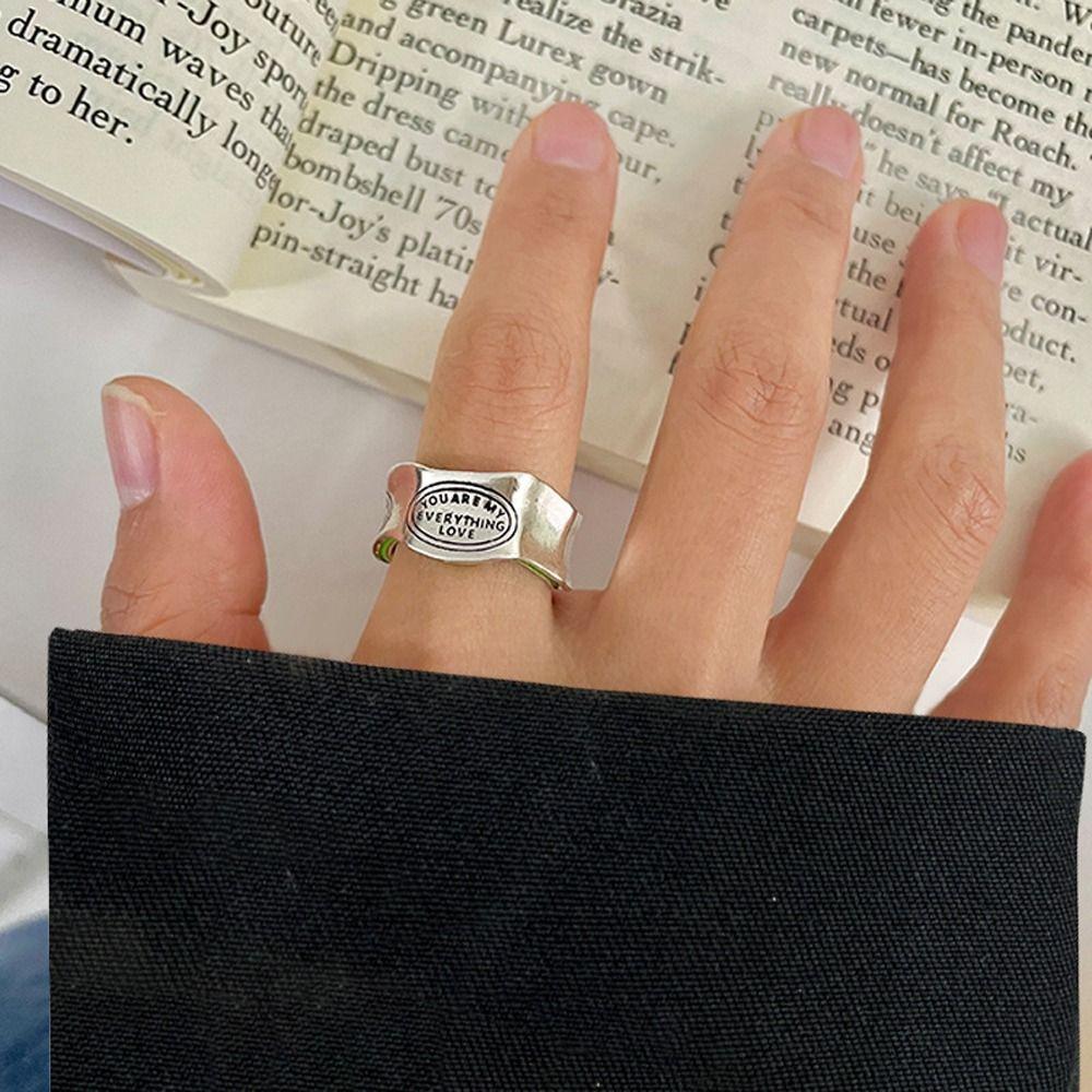 Дизайн Девушка Подарок Волнистый Узор Винтажное Кольцо Женское Кольцо с Открытием Модная Бижутерия Кольцо в Корейском Стиле