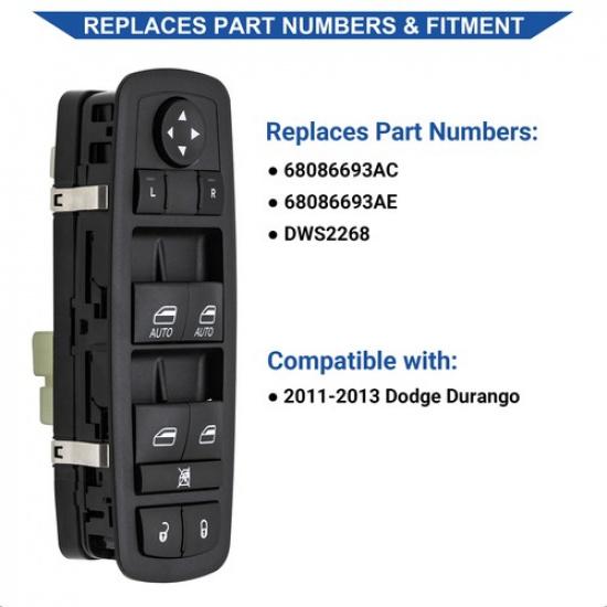 Master Power Window Switch Control For 2011-2013 Dodge Durango 68086693AC 2Autos