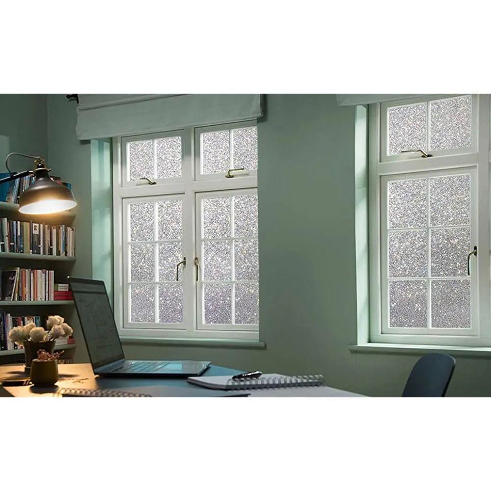 1 рулон матовой оконной пленки из матового стекла, самоклеящаяся наклейка для конфиденциальности для дома, спальни, ванной комнаты