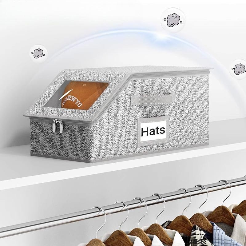 Вместимая складная сумка для хранения, многоцелевой органайзер для шляп, штабелируемый держатель для бейсболок для домашнего использования