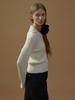 MOAT Collar Cable Boucle Knit (Sand Ivory)