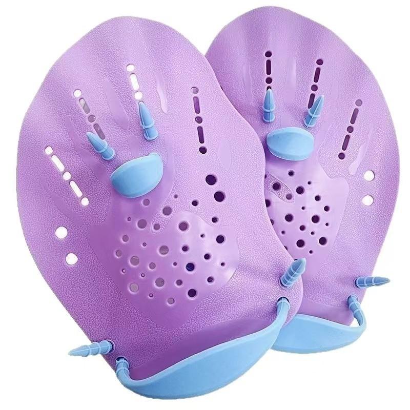 Swim Paddles Adults Kids Training Aid To Improve Arm Speed Water Resistance Swimming Gloves PP Material