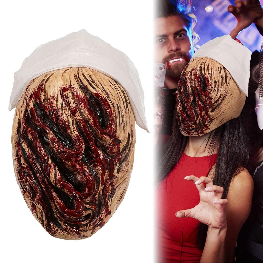 Holiday Fun Latex Mask, Rotten Face Nurse Horror Mask