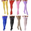 Woemn Sexy High Socks Shiny Solid Color Glossy See-through Stockings Thigh High Stocking
