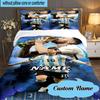 Custom Name 3PCS Argentina's Victory Celebration Bedding Set Including 1pc Duvet Cover And 2pcs Pillowcases for Bedroom, Dormitory Gift Home Decor