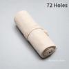Canvas Roll Up Pen Curtain Case Pencil Bag Makeup Wrap Holder Storage Pouch School Supplies