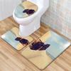 Коврик для ванной с видом на пляж, трехкомпонентный ковер для туалета, набор ковриков для туалета, придверный коврик, нескользящий коврик для ванной