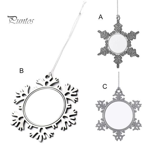 Снежинка Подвеска Рождественское украшение DIY Фото Подвесное украшение Сплав Снежинка Рождественская елка Настенный декор для окна Сад