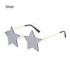 Funny for Women & Men Pentagram Eyewear Rimless Sunglasses Star Shape Sun Glasses Party Glasses