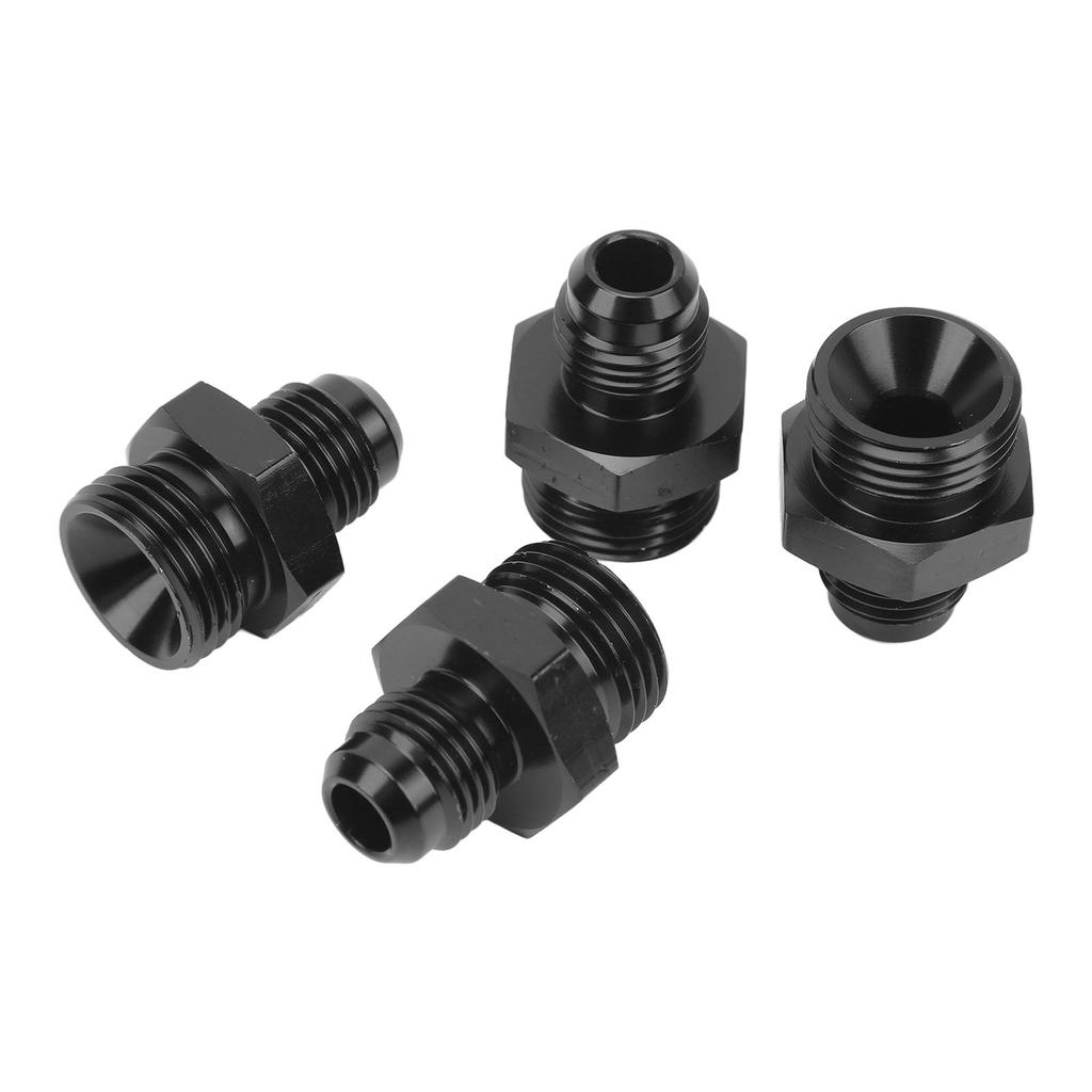4 шт. фитинг ORB, алюминиевый сплав, 1500 фунтов на кв. дюйм, адаптер с уплотнительным кольцом, наружная резьба, развальцовка, 8AN ORB на 6AN для масляного радиатора, топливного насоса