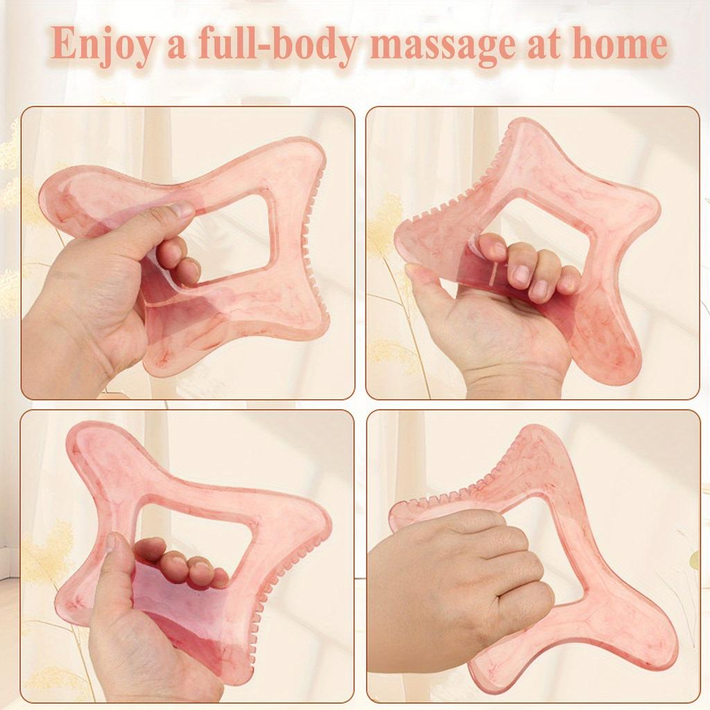 1pc Large Gua Sha Body Tool-Resin Muscle Massager for Back, Neck, Face&Legs-Ergonomic Design with Serrated Edges for Deep Tissue