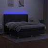 VidaXL Sommier à Lattes de Lit avec Matelas et LED, Lit Rembourré, Lit Double, Lit Adulte de Chambre à Coucher Intérieur, 3138807