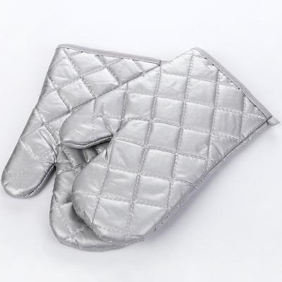 Удобные противоожоговые износостойкие кухонные рукавицы с серебряным покрытием, приготовленные в микроволновой печи, для изоляционных рукавиц для пикника