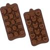TVETE Silicone Chocolate Molds of Cute and Cat Animal 3D Chocolate Easy To Flexible Silicone Molds for Homemade Ice Cube Makes 29 Chocolates At a Time