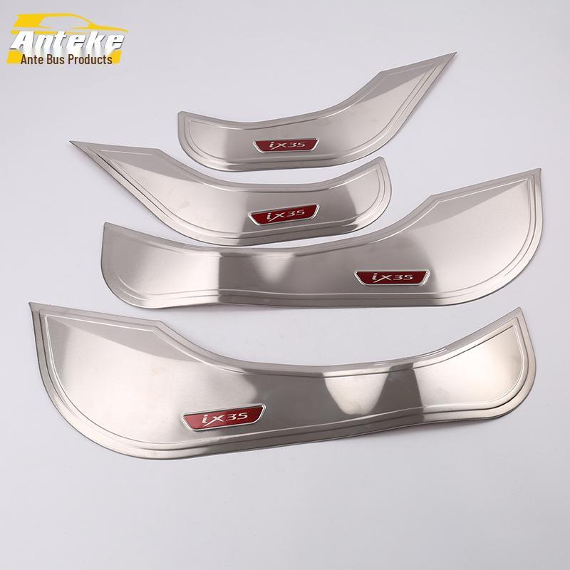 Fits 18 Models: IX35 Anti-Kick Pad Sequins, Stainless Steel Door Armrest Box Kick Plate, Decorative Sticker Accessories
