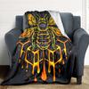 1pc Bee Honeycomb Blanket, Lightweight Flannel Throw Blanket for Sofa, Bed, Travel, Camping, Living Room, Office, Couch114