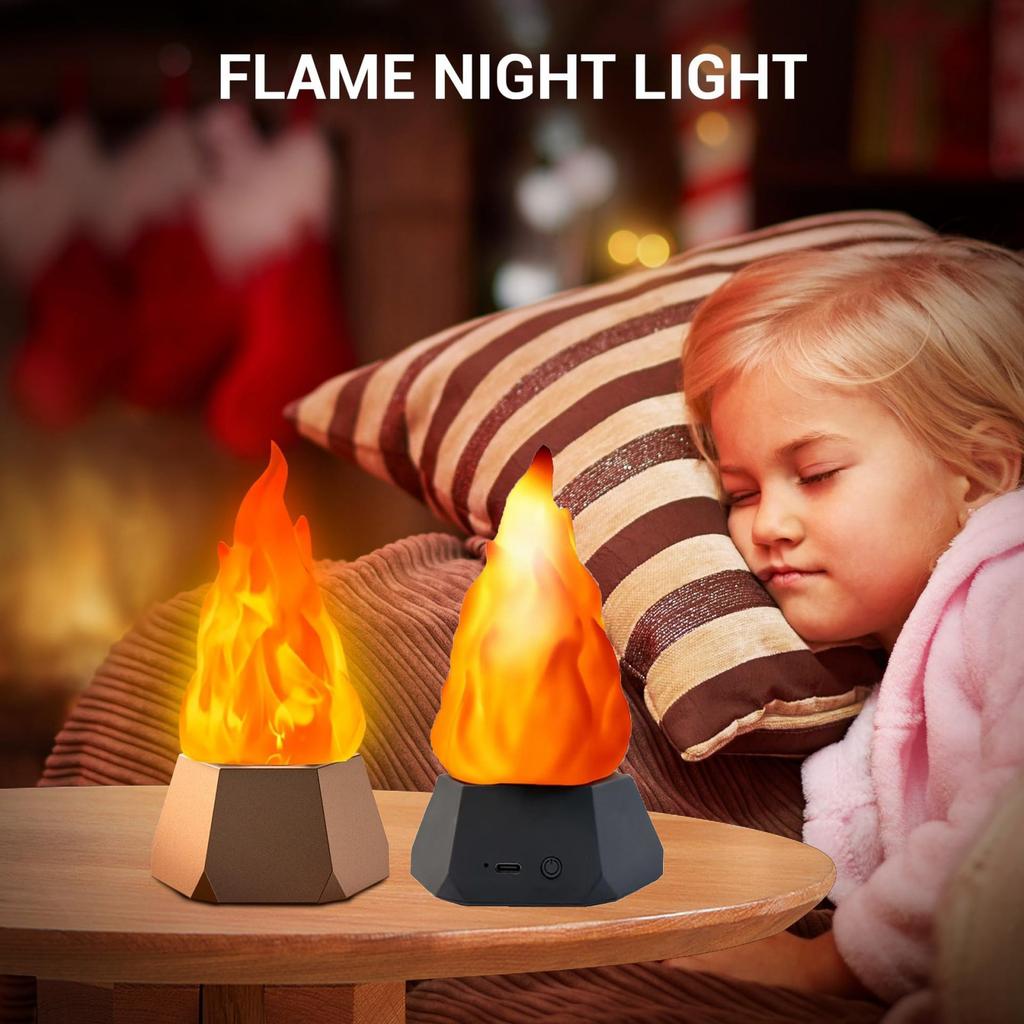 Flame Lamp 3-speed Mode Indoor Atmosphere Lamp Outdoor Camping Decorative Lamp Torch Lamp