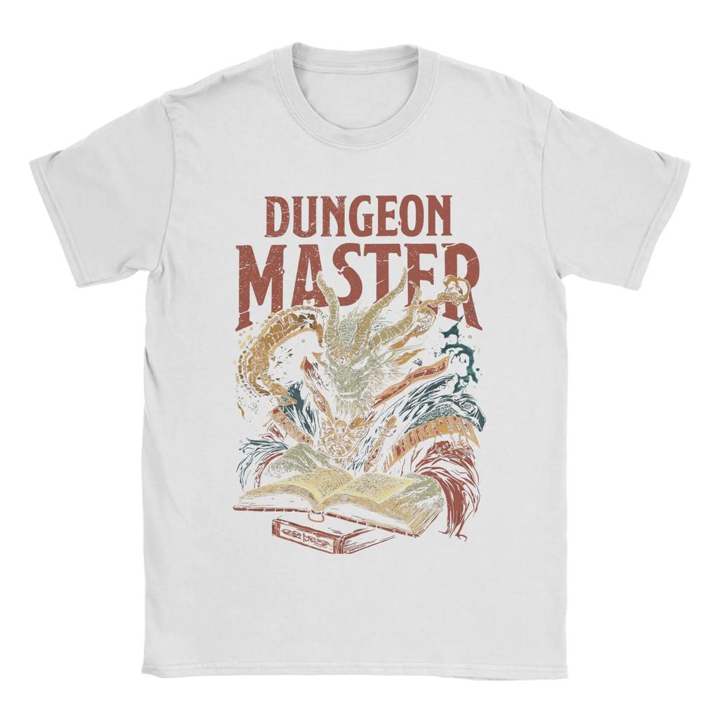 Летняя Мужская Женская Dungeon Dragon DnD Мастер Футболка Хлопковая Одежда Ретро Футболка с Круглым Вырезом Футболка Уличная Одежда