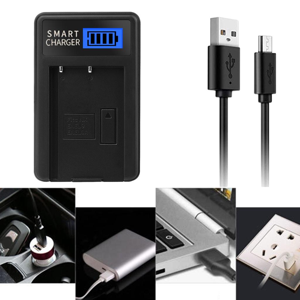 EN-EL9 EN-EL9A LCD USB Зарядное устройство для аккумуляторов камеры Одинарная док-станция для зарядки для D40 D3000 D5000 D40x D60 Аккумулятор камеры