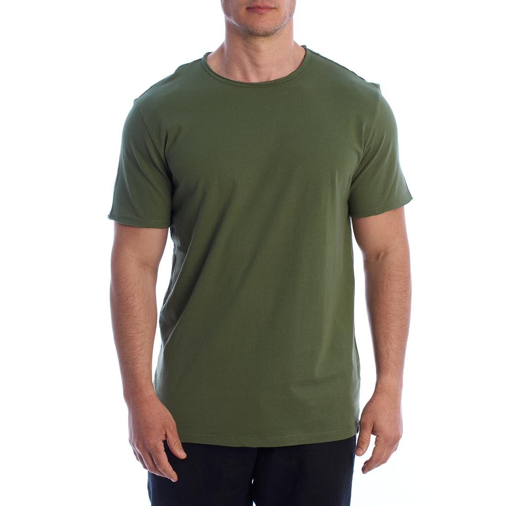 Мужская базовая хлопковая футболка с коротким рукавом HS24MTS03