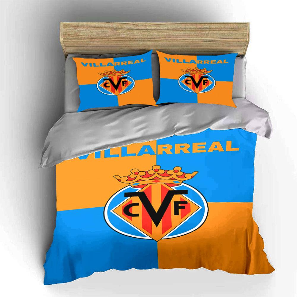 "Villarreal CVF Bedding Set" Bedding Duvet Cover Set Duvet Cover Pillowcases (1 * Duvet Cover 2 * Pillowcases, without duvet insert)