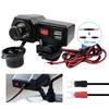 Motorcycle Phone Charger Fast Charging 3.4A Dual USB 10-24V with Voltage Display Meter Modification Accessories