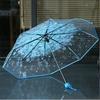 Transparent 3 Fold Apollo Sakura Umbrella Cherry Blossom Mushroom Umbrella