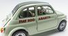 Kyosho Оригинальный Fiat Nuova 500 Elaborazione Abarth Record в масштабе 1/18 (Зеленый Прозрачный) Готовый продукт KS08966ALG