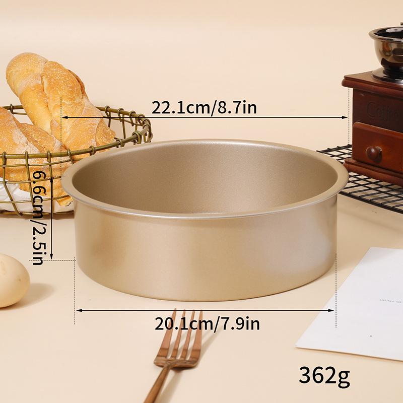 Round Cake Mold in Non-stick Aluminum Alloy with Removable Bottom Ideal for Professional Baking at Home