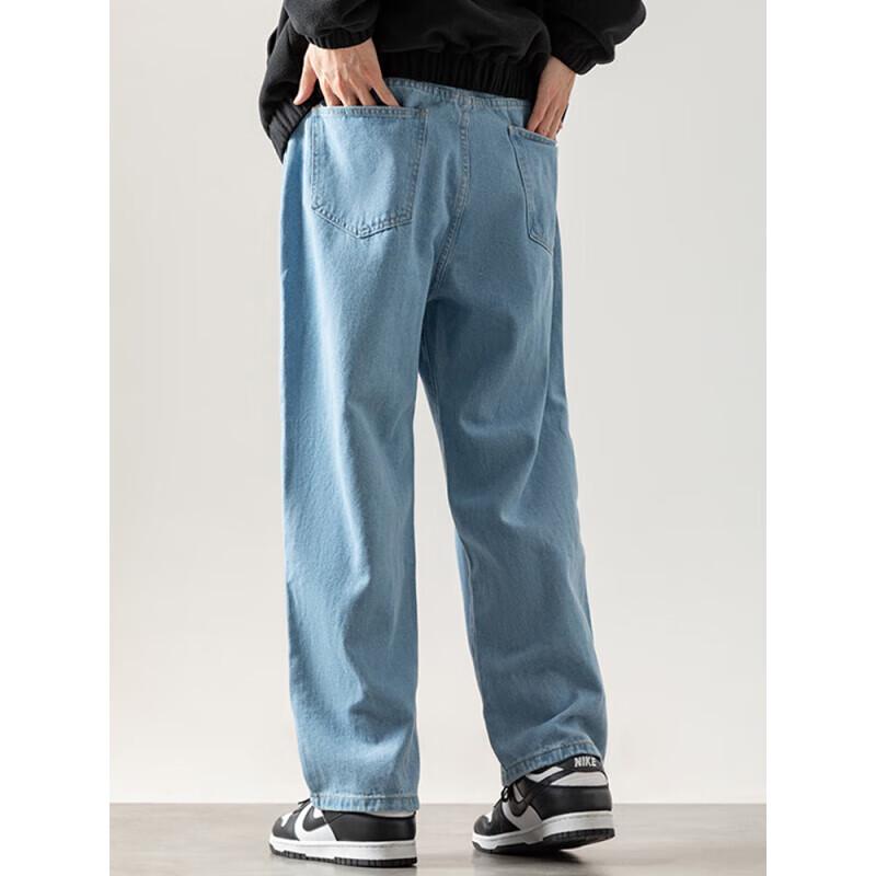 Джинсы мужские прямые свободные с широкими штанинами Dingfengbaoluo 773