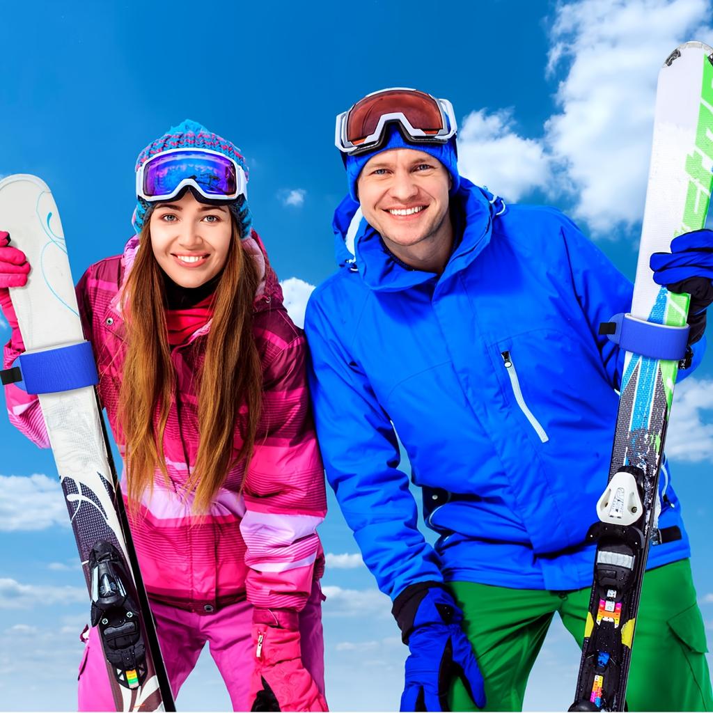 10pcs Ski Buckle Strap Adjustable Polypropylene Strap For Skiing Snowboarding Protective Pad Fixing Multi Color Winter Accessory