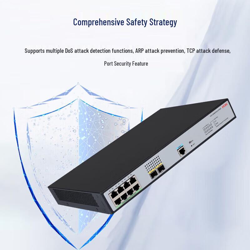 H3C S5008PV6-EI-HPWR 8-Port Gigabit PoE Managed Switch